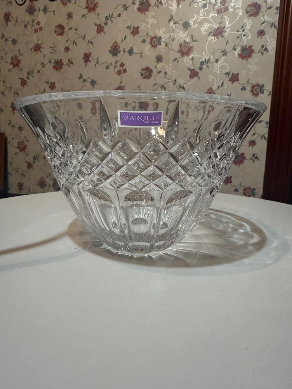 Marquise Clear Cut Crystal Decorative Serving Bowl